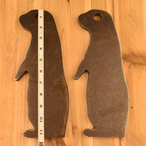 AR500 Steel Prairie Dog Silhouette Targets 2 Pack 4x11 Half Inch Thick Rifle Rated For High Caliber Shooting Durable Targets