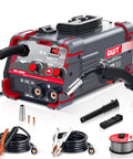 140 Amp MIG Welder Workhorse With Flux Core Gasless MIG MMA Stick Lift TIG 3 in 1 Portable 110V Inverter with accessories