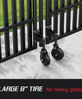 Heavy Duty Gate Wheel For Swinging Fences, 8 Inch Caster Wheel For Wooden Or Metal Tube Gates, Prevent Sagging