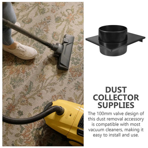 Heavy Duty 100Mm Plastic Blast Gate Valve Replacement For Dust Collection Systems And Vacuum Cleaners Effortless Airflow Control with vacuum cleaner on carpet.