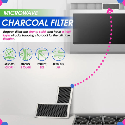 Over-The-Range Microwave Charcoal Filter Replacement 8.67 Inch By 3.95 Inch Fits JX81H WB02X10956 Samsung Carbon Filter Odor Elimination And Fresh Air For Hood Fans Easy Install Durable Construction 2 Pack