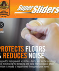 Person applying Assorted Felt Furniture Sliders For Hardwood Tile And Laminate Floors With Quiet Glide And Noise Reduction Adhesive Pads