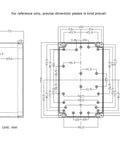 Technical diagram of Waterproof ABS Plastic Electronics Project Box Enclosure 200mm by 120mm by 75mm with dimensions in mm