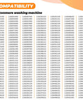 Compatibility chart for Kenmore washing machines listing models for Upgrade Dryer Heating Element Kit WP3387747 3387747 W11344457