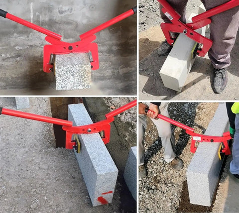 Badass Heavy Duty Granite Moving Clamps And Stone Paver Lifter With Tough Manganese Steel Build And Non Slip Rubber Jaws lifting granite slabs.