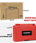Packaging of 18 Piece Screw Extractor Set And Left Hand Drill Bits For Removing Stripped Screws And Damaged Bolts Easy Out