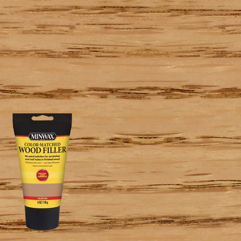 Color Matched Wood Filler In Golden Oak No Sand Ready To Use 6 Oz for filling cracks, gouges, and nail holes in finished wood
