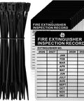 Metal Fire Extinguisher Inspection Tags 2026 2029 Aluminum Weatherproof 2.3 by 3 Inch 25 Sets with Black Wire Ties for Indoor Outdoor Use Durable Monthly Check Labels
