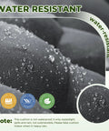 Close-up of Waterproof Outdoor Egg Chair Cushion For Hanging Chairs Thick 35 By 47 By 7 Inches Grey Replacement Cushion