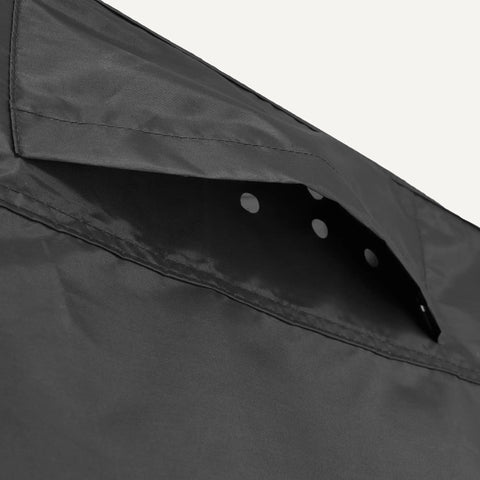 Close-up of side vent on Water-Resistant Oxford Fabric Golf Cart Cover With 3 Zippered Doors, Side Vents, Adjustable Straps And Elastic Hem Cord