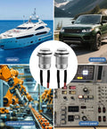 12mm Momentary Push Button Switch 5 Pack Stainless Steel Aluminum Alloy Waterproof IP66 IK09 Built To Last In Rugged Environments 2A At 12 And 24V DC And 1A At 250V AC for marine, automotive, industrial control panel