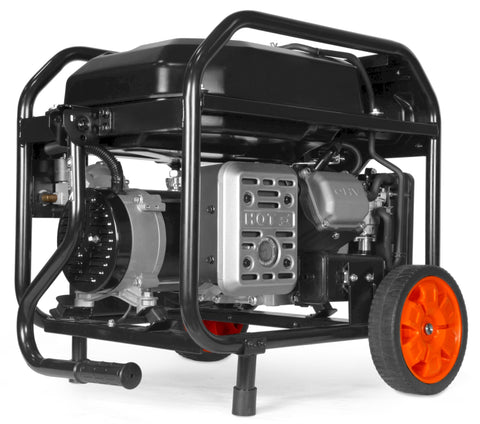 Dual Fuel Portable Generator With Electric Start And CO Watchdog, Power Up On Gas Or Propane, 5,600 Peak Watts, side view