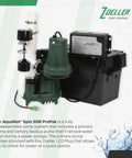 Complete Sump Pump Setup With Tough One Half HP Motor And Smart 12 Volt DC Battery Backup Beats Rough Weather With Full Kit Check Valve Float Switch And PVC Pipes To Keep Basements Bone Dry While System Runs Smooth During Storms, showing preassembled system with battery backup and primary pump.