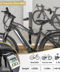 Heavy Duty Bike Repair Stand With Adjustable Clamp, Wall Or Bench Mount, Holds Up To 88 Lbs with bike mounted in garage