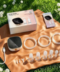 Electric Facial Cupping Set With Four Adjustable Modes And Twelve Speed Levels For Expert Lymphatic Drainage And Firm Skin Repair A Smooth Vacuum Therapy Tool That Is A Total Glow Up Must Have on a brown surface with accessories.