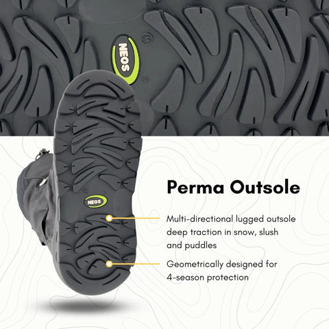 Explorer Winter Waterproof Insulated Overshoe For Work Boots Size L with multi-directional lugged outsole.