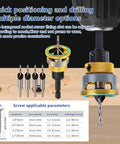 Four Piece Countersink Drill Bit Set With Adjustable Depth Stop And L Shape Wrench For Woodworking HSS Four Blade Countersink Bits