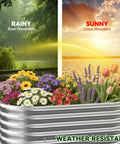 Beefy Four Pack 2x2 Foot Corrugated Galvanized Steel Raised Garden Beds Outdoor Above Ground Planter Boxes For Vegetables
