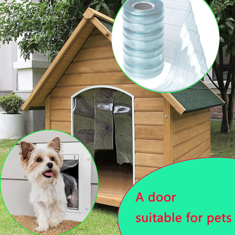 Rock Solid Clear PVC Strip Curtains For Warehouse Freezer Doors Easy Cut Insulated Vinyl Flaps Lock In Cold Temps No Big Sweat Top Shelf Flexibility Pet Safe Real Deal Coverage on a pet house entrance.