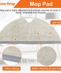 Mop pad from Must Have All In One Vacuum Cleaner Accessories Kit For D9 D9 Max D9 Pro L10 L10 Pro with fabric, velcro design