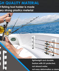 White Plastic Horizontal Fishing Rod Holder Wall Mount Rack For Boat And Garage Pack Of 2 Durable Lightweight Pole Holders