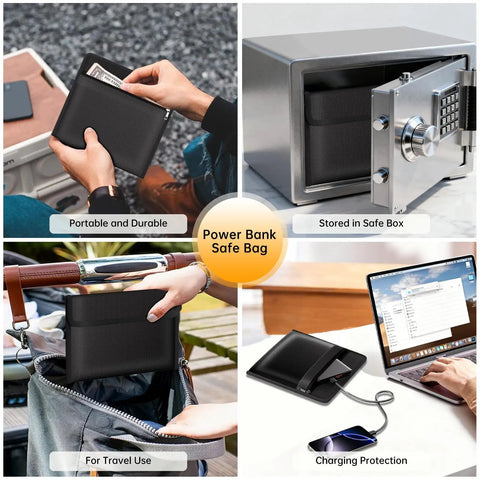 Fireproof Document Bag With Organizer Travel Case 5200F Insulation Heat And Water Resistant Eight Layer for storage and charging
