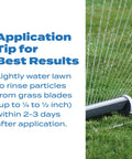 Application tip for All Season Crabgrass And Grassy Weed Preventer For Lawns Pre Emergent Weed Control with watering hose