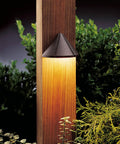 Six Groove Deck Light 12V Low Voltage Outdoor Fixture One Light Textured Architectural Bronze Wet Location Rated Compact 2.5x4" on wood post