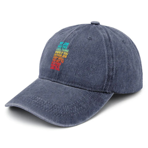 Low Profile Navy Blue Adjustable Baseball Hat For Men Built From Soft Cotton With Breathable Holes All Day Comfort And Classic Timeless Dope Style