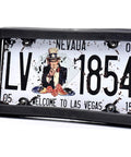 Premium Universal License Plate Frame With Integrated Bumper Guard And Thick Rubber Shield on Nevada license plate.