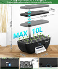 Image showing 17 Pod Hydroponics Growing System Kit With 102 28W Full Spectrum Grow Lights Two Fans Auto Timer Water Pump 10L Tank Height Adjustable Indoor Garden In Black And White Dope Setup.