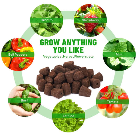 Seed Starter Plugs Pack 50 Pcs Germination Boosters with Organic Peat and Coco Coir for Herbs, Vegetables, Flowers