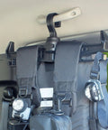 Heavy Duty Tactical Gear Hanger For Vest And Body Armor With 360 Degree Rotatable Hook I Beam Design showing outdoor gear