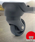 Heavy Duty Silent Replacement Wheels For Suitcase 360 Smooth Glide Spinner Kit With Rock Solid Steel Core And Dual Bearings shown close-up.