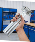 Heavy Duty Truck Door Hinge With Universal Fit For Semi Trailer Doors And Cargo Box Doors Anti Corrosion Finish And High Strength Steel For Easy Install On Your Workhorse Truck Body And Trailer Applications, silver steel hinge held in hand