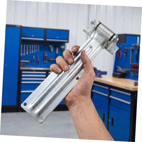Heavy Duty Truck Door Hinge With Universal Fit For Semi Trailer Doors And Cargo Box Doors Anti Corrosion Finish And High Strength Steel For Easy Install On Your Workhorse Truck Body And Trailer Applications, silver steel hinge held in hand
