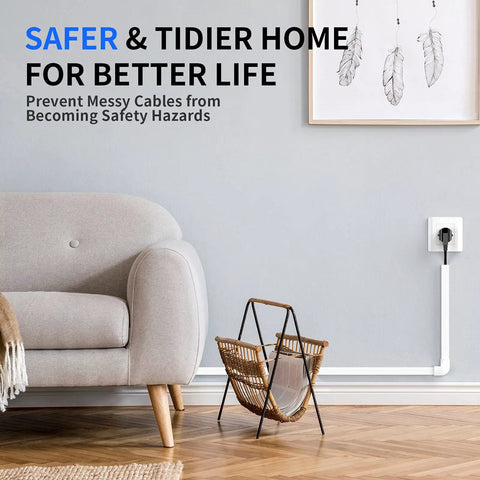 Living room with One Cord Cable Hider Kit, 315 Inch Total Wall Cord Covers, Paintable Cable Raceway For Wall Mounted TV, Easy Install