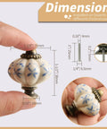 Smooth Operation Vintage Ivory And Blue Ceramic Cabinet Knobs Bang For Buck 12 Pack Drawer Pulls with dimensions and design details.