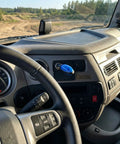 Ultimate Car Fuel Saver Device For Cars And Trucks installed in a vehicle dashboard enhancing gas efficiency and cost savings.