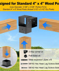Beefy 8 Pack 4x4 Post Bracket Kit For Pergolas And Outdoor Builds 3 Way Right Angle Corner Brackets Heavy Duty Steel