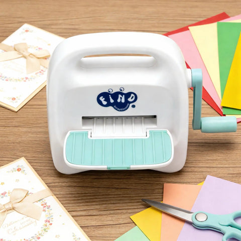 Portable Mini Die Cutting Machine With 3 Inch Opening, Foldable Manual Embossing Kit For Kids And Beginners on table