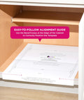 Easy-to-follow alignment guide for installing Heavy-Duty Cabinet Organizer With Pull-Out Drawer For Pots And Pans