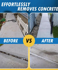 Before and after using heavy duty 7 inch diamond grinding wheels for concrete masonry leveling and coating removal with 24 double row segments.