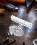 Heavy Duty Stainless Steel Corner Brackets For Wood And Metal, Flat Plates With Holes And Screws, Silver Finish