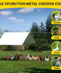 Huge Walk In Metal Chicken Coop With Heavy Duty Poultry Cage Waterproof UV Resistant Cover And Lockable Doors for chickens and ducks.