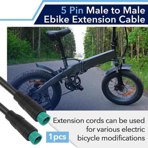 5 Pin Male To Male Ebike Extension Cable For Julet Compatible With Expand Light And Twist Throttle 5 Pin Display Extension Cable Waterproof IPX6 Heavy Duty E Bike Accessory Built For Rough Rides
