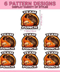 Six Pack Adorable Monkey Punchs Baby Graphic Team Punchs Big Love Gifts DTF Transfers For DIY Tees 7x7 Washable Decals