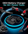 20V Li Ion Battery Charger For Cordless Leaf Blowers And Lawn Gear OEM Replacement ETL Certified 21V DC 0.5A Output