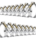 Sixteen Pack T Bolt Hose Clamps Set With Eight Size Options From 3/4 Inch To 2.5 Inch Premium 304 Stainless Steel Heavy Duty Radiator Hose Clamp Kit