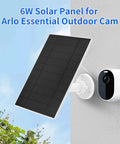 Solar Panel Charger For Essential 2K Outdoor 2nd Gen Essential XL Camera 2nd Gen And Essential Spotlight Camera mounted outside